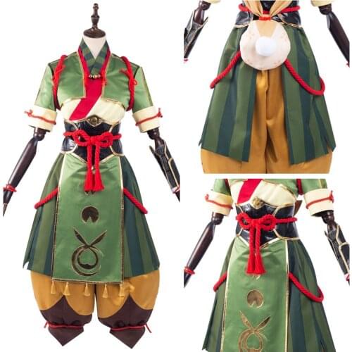 Monster Hunter Rise -Yomogi Cosplay Costume Dress Halloween Carnival Suit