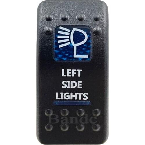 Cover Cap Only！Car Boat RV LEFT SIDE LIGHTS Rocker Switch Cover Cap Blue Window Labeled Control Cap Accessories