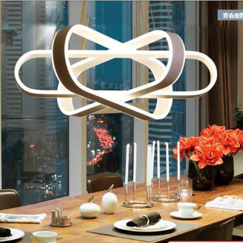 L Modern restaurant chandelier simple living room bar led chandelier acrylic creative personality lamp restaurant lamp LED