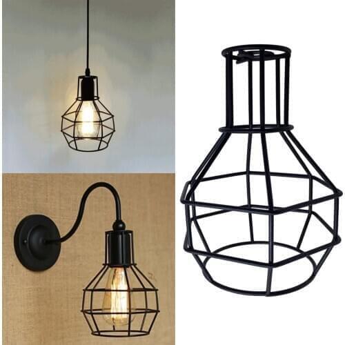 Retro Iron Lamp Covers Pendant Chandelier Edison Bulb Industrial Ceiling Metal Hanging Bars Cafe Lamp Shades