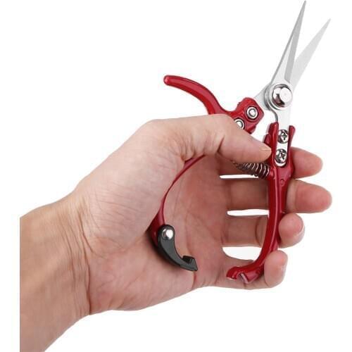 Multi-function Garden Scissors with Safety Buckle Labor-saving Stainless Steel Spring Gardening Pruning Shear Plant Cutter