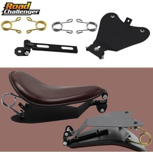 Motorcycle Brown Solo Seat Baseplate 3" Springs Bracket Mounting Kit For Harley Sportster iron 883 1200 XL Custom Chopper Bobber