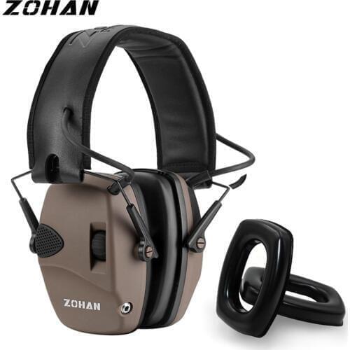 ZOHAN Earmuff Electronic headphones Protear NRR 22DB for Tactical hunting Shooting with Silicone Ear Pads earmuff