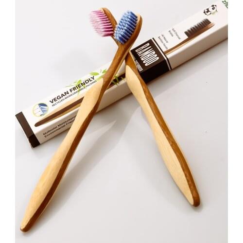 New 1 Pack Adult Colourful Bamboo Toothbrushes Soft Bristles Toothbrush Zero Waste Eco Friendly Products Oral Care Toothbrush