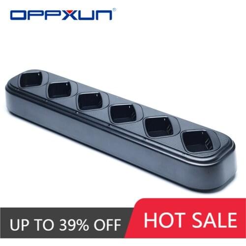 OPPXUN Six -Way Single-Row Universal Rapid Charger for Motorola CP040 EP450 CP380/200 GP3688/3188 Walkie Talkie Hf Transceiver