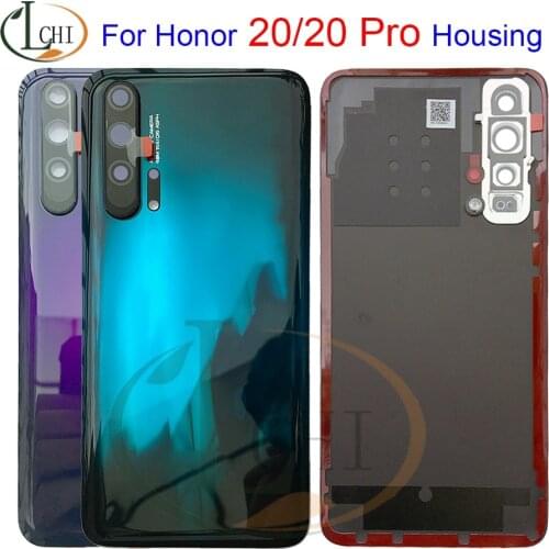 New For Honor 20 Battery Cover Rear Door Housing Back Replace For Huawei Honor 20 Pro Battery Cover Honor 20 Pro Back Housing