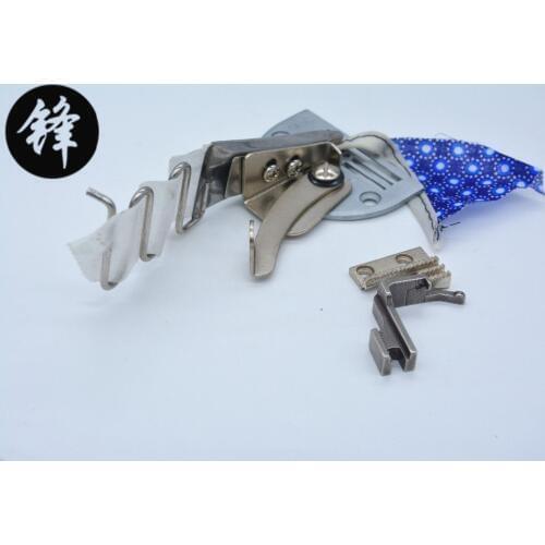 Overlock Binding of curve edge Folder TAPE SIZE A10 hemmer Right Angle Bias Binder for lockstitch machine