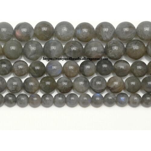 Semi-precious Natural Madagascar The Best Blue Shining Labradorite Stone Round Loose Beads 15" Jewelry Making