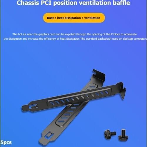 Durable Plate Computer PC Case Heat Dissipation PCI Baffle Expansion Slot Cover for Household Computer Safety Parts