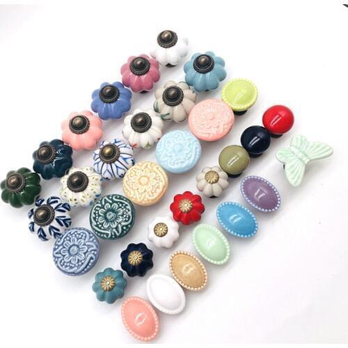 Variety Modern Style Pumpkin Shape Single Hole Furniture Drawer Cabinet Knobs Cupboard Dresser Door Window Handle Pull Knob 1pc