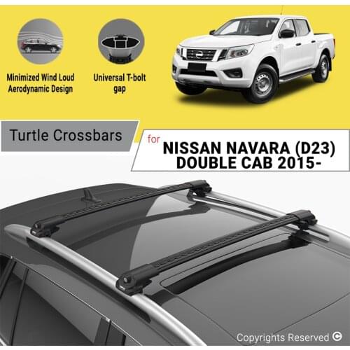 BARS FOR NISSAN NAVARA (D23) DOUBLE CAB 2015 ON ALUMINUM ALLOY SIDEBARS CAR ROOF RACK LUGGAGE CARRIER CROSSBAR