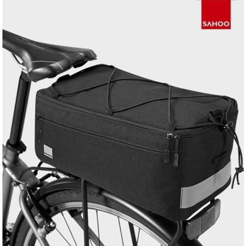 Sahoo Insulated Trunk Bag 8L Bicycle Luggage Carrier Pannier Cycling Carryings Cooler Storage Light Reflective W/ Shoulder Strap