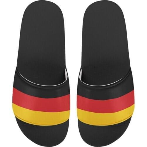 Men Women Custom Design Slippers German Flag Print Summer Fashion Slide Sandals Outdoor Non-slip Beach Shoes Platform Flip Flops