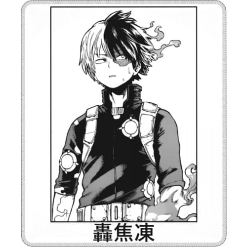 Todoroki Shoto My Hero Academia Crazy Mouse Pad with Locking Edge MousePad Rubber PC Table Decoration Cover