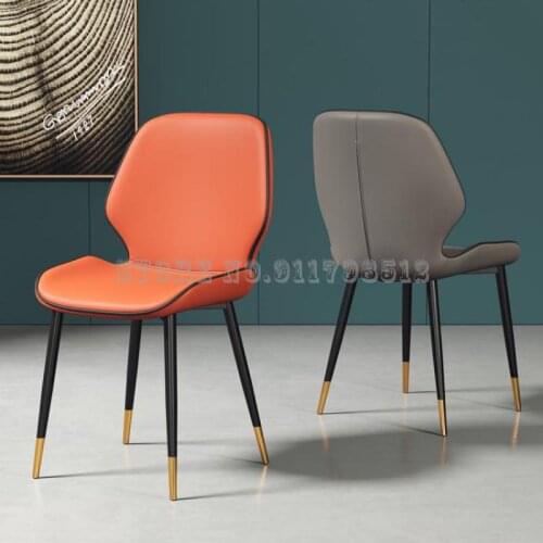 Light luxury dining chair home Nordic restaurant net red makeup stool backrest modern minimalist wrought iron desk butterfly cha
