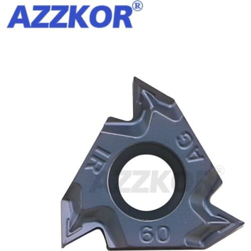 Internal Thread Inserts 16IR AG60 ISO Turning Tools CNC Center Lathe For Stainless Steel Machining AZZKOR Carbide Blades NT1215