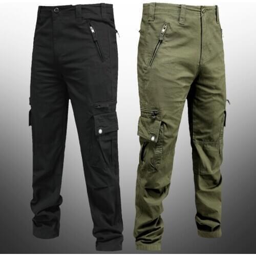 Outdoor Military Fans Tactical Pants Mens Multi-pocket Straight Overalls Cotton Trousers Male Hiking Training Army Cargo Pants