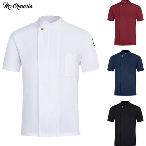 Spring Summer Hotel Western Restaurant Uniform Kitchen Clothes Chefs Short Sleeve Breathable Chef Workwear Mens Chef clothes