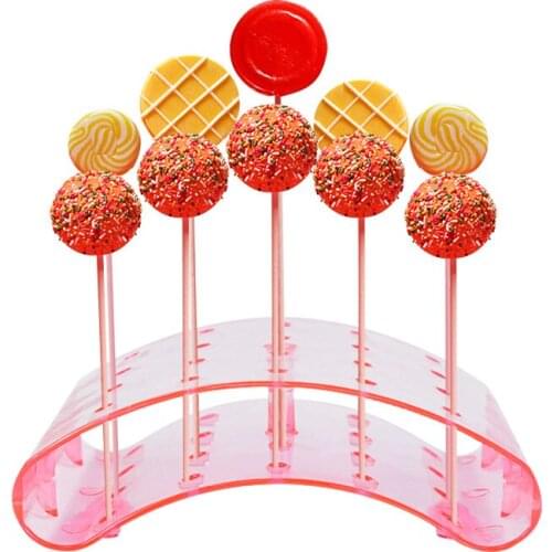 1pc 20 Holes Lollipop Display Stand Wedding Party Lollipop Shelf Arc Shaped Candy Dessert Holder Home Party Favors Candy Holder