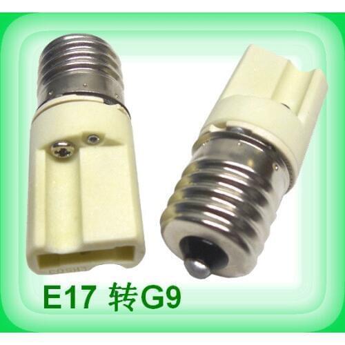 10pcs/lot E17 to G9 lamp base socket holder convert screw lamp holder converter adapter connector