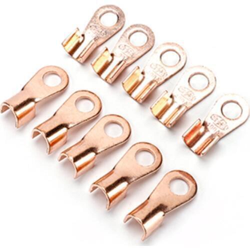 10PCS Open Barrel Copper Ring Lug battery Terminals Wire Crimp Connector OT 10A 20A 30A 40A 50A 60A 80A 100A 150A