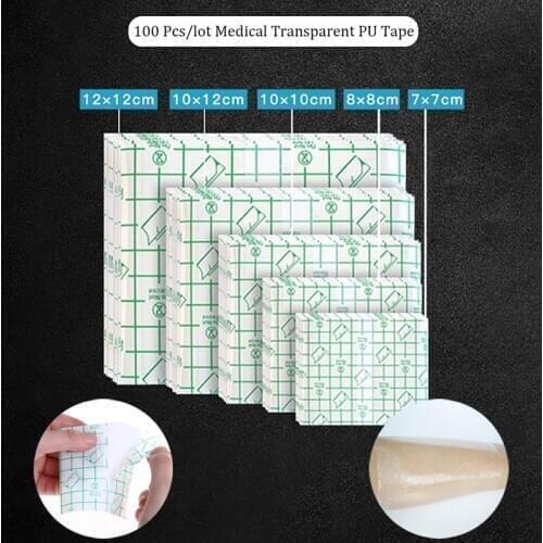 100Pcs Non-woven Tape Adhesive Plaster Breathable Patches Bandage First Aid Hypoallergenic Wound Dressing Fixation Tape