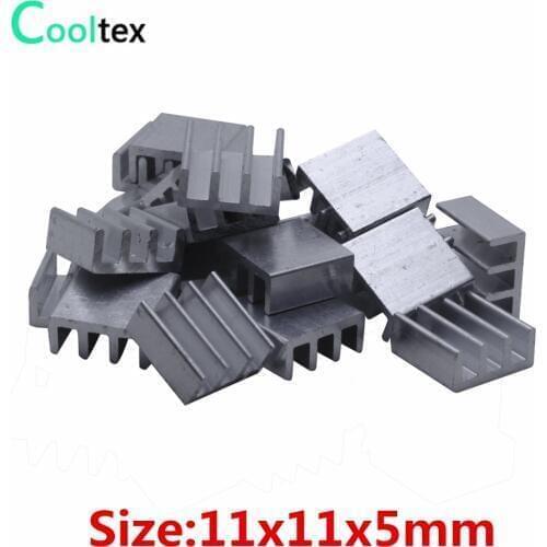 1000pcs 11x11x5mm Aluminum HeatSink radiator Heat Sink for Chip RAM IC Electronics Computer Transistor cooler cooling