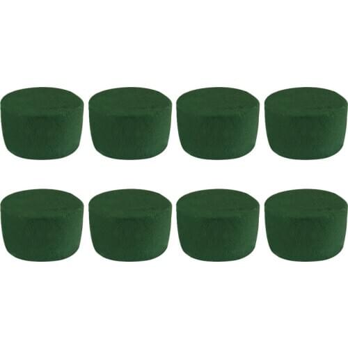 8 Pack DIY Flower Arrangement Kit Green Round Wet Floral Foam, Wedding Aisle Flowers, Party Decoration