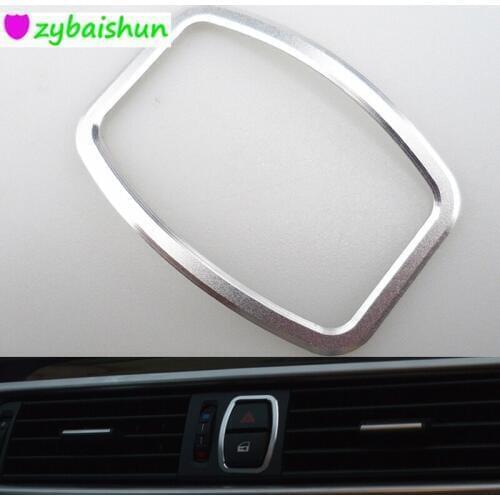Aluminium alloy Center Console Warning lamp switch frame decoration decal for BMW 5 series f10 f18 520 523 525 2011-17