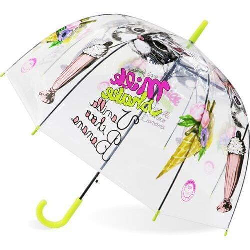 SAFEBET Kids Ice Cream Umbrella Unicorn Transparent Umbrellas Cute Cartoon Children Umbrella Apollo Semi Automatic Umbrellas