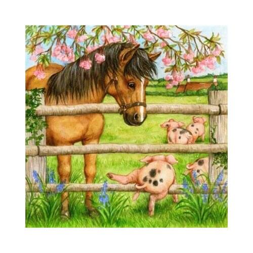 Evershine Diamond Painting Cartoon Pig Rhinestone Picture 5D DIY Full Square Drill Embroidery Complete Kit Needlework
