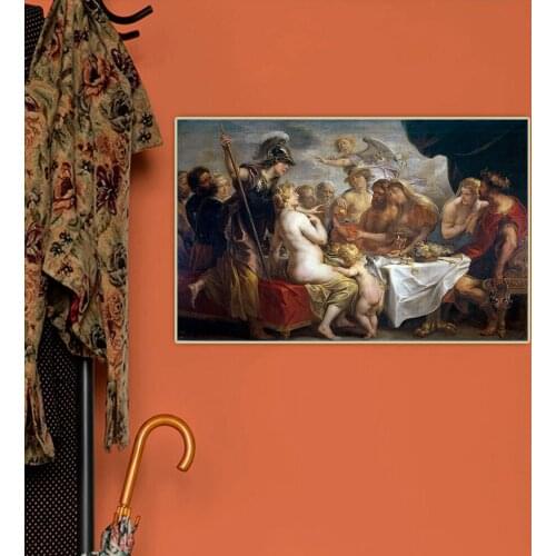 Jacob Jordaens《Golden Apple of Discord》Canvas Oil Painting Artwork Aesthetic Picture Poster Wall Hanging Decor Home Decoration