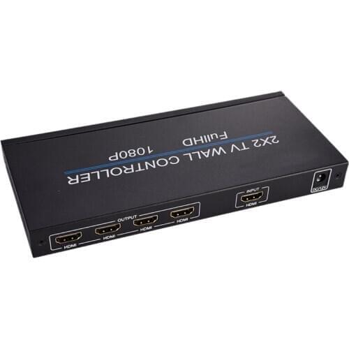 2X2 Video Wall Controller 1 HDMI Input 4 HDMI Output 2X1/3X1/4X1/1X2/1X3/1X4 TV Processor Ies Stitching(EU Plug)