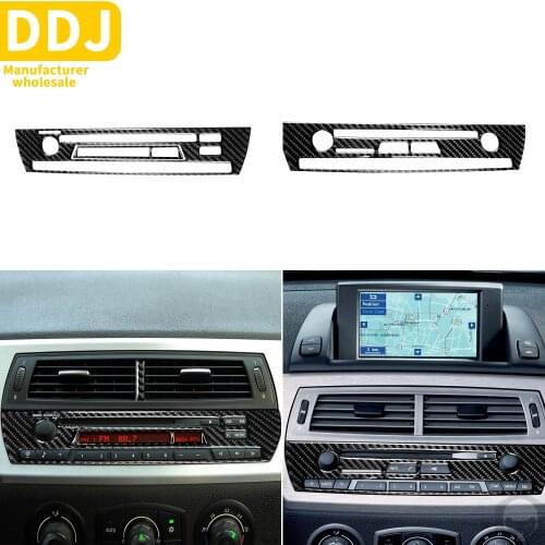 For Z4 E85 E86 Car Radio CD Control Panel Cover Interior Carbon Fiber Stickers Accessories For Bmw Z Series 2003-2008 Roadster