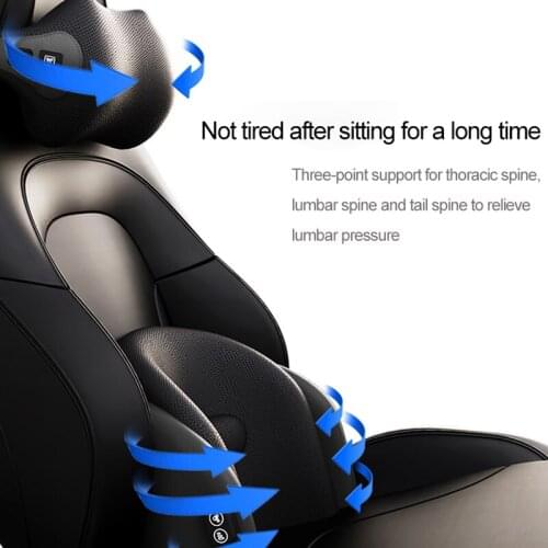Car Neck and Back Massager Pillow, Seat Back Support Headrest Simulation Human Massage for Travel Home Office