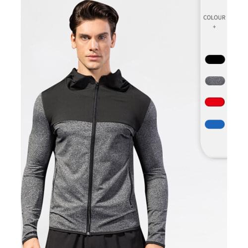 Mens Jacket Hoodies Gym Sport Running Training Track Jacket Zipper Sportswear Bodybuilding Outdoor Mens Sports Windbreaker
