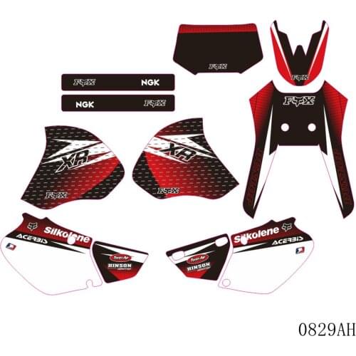 Full Graphics Decals Stickers Motorcycle Background Custom Number Name 3M Matte For HONDA XR250 XR400 XR 250 XR 400 1996-2004