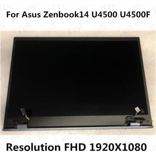 Original14'' display FHD For Asus Zenbook14 U4500 U4500F U4500FN U4500FL LCD screen assembly upper part with AB cover