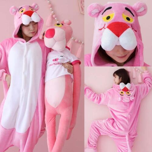 Pajamas For Women Flannel Adult Animal pijama Unicorn nightwear Cosplay pyjama Totoro Homewear Sleepwear Pink Panther nightgown