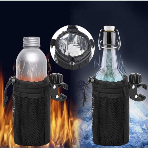 Water Bottle Holder Bag Bicycle Insulation Cup Drink Holders Cage Bike Front Handlebar Hanging Pouch Drinkware Storage Bags New