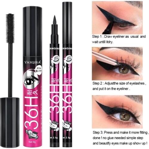 Magnetic Eyeliner Pencil Waterproof Sweatproof Eyeliner Pen Self-adhesive Glue-free for False Eyelashes Quick Dry Makeup TSLM1