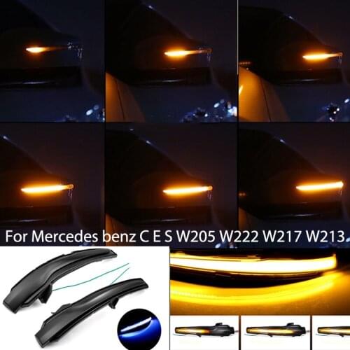 LED Side Wing Rearview Mirror Indicator Blinker Repeater Dynamic Turn Signal Light For Mercedes benz C E S W205 W222 W217 W213