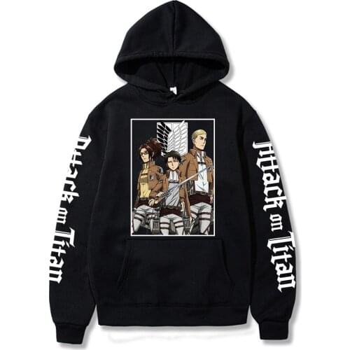 Harajuku Hoodie Attack on Titan Hoodie Sweatshirts Japanese Anime Men Women Long Sleeve Streetswear Hoodie Clothes