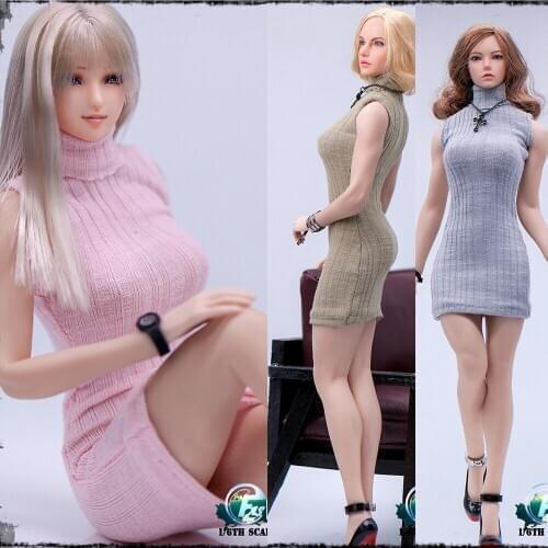 In stock 1/6 FASToys Dress FA-19CL01 New for Female Slim wrap hip sweater Sexy Model