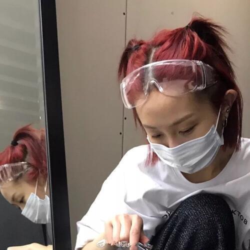 Web celebrity misae FF reefing same type of harajuku transparent goggles concave glasses large frame transparent eyeglasses