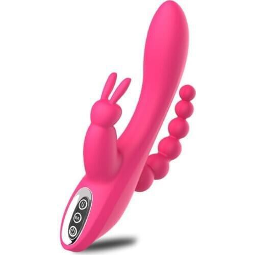 Rabbit Vibrator G spot Anal Vibrator Triple Curve 12 Vabration Clitoral Stimulator Waterproof Dildo Vibrator for Women couples
