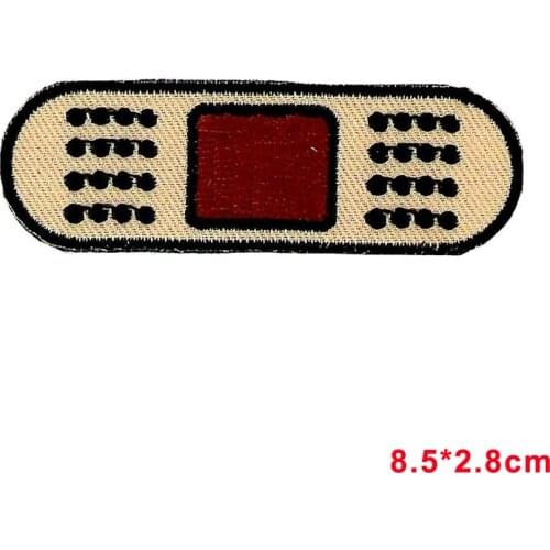 Embroidered iron on cloth badges kawaii biker band aid bandage applique
