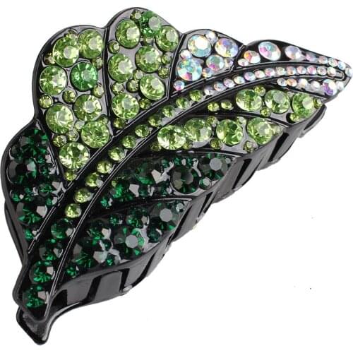 High Quality Floral Fancy Rhinestone Large Hair Claw for Women Colorful Hairs Crab and Ladies Shinning Hair Clip Accessories