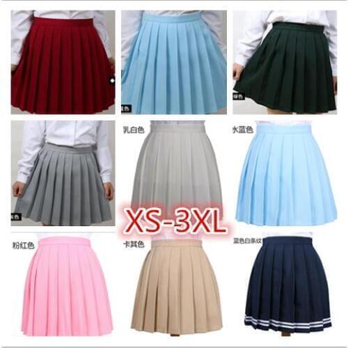 New Womens Fashion Summer High Waist Pleated Skirt Students School Uniform Plaid Skirts Female Skirts Cosplay Costumes