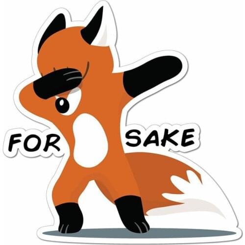 For The Sake Pun Funny Joke Animal Cute Rude Shy Car Accessory Windshield Bumper Motorcycle Helmet Decals Auto Decoration